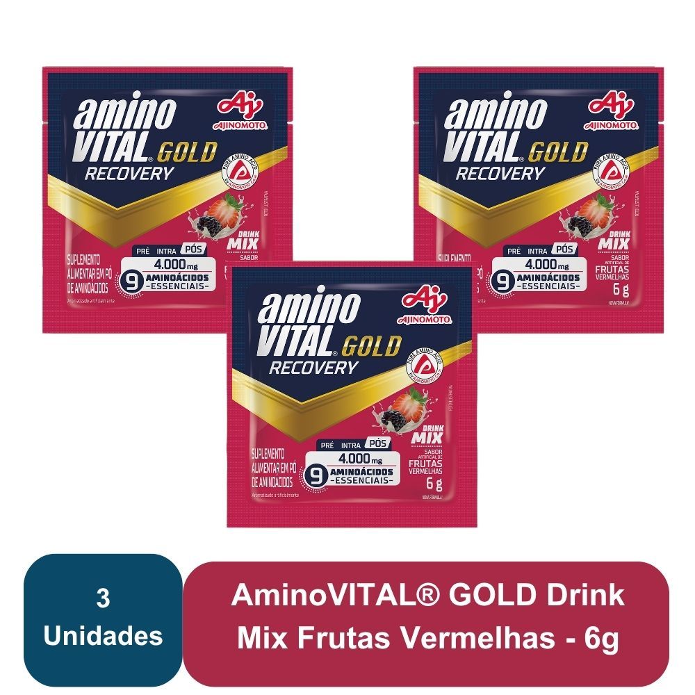 Imagem do produto AMINOVITAL® GOLD DRINK MIX FRUTAS VERMELHAS 3 SACHÊS