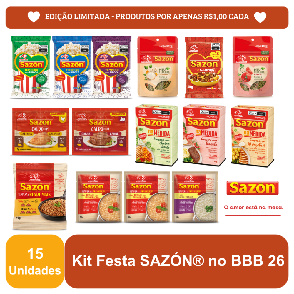 Imagem do produto Kit Festa SAZÓN® no BBB 26