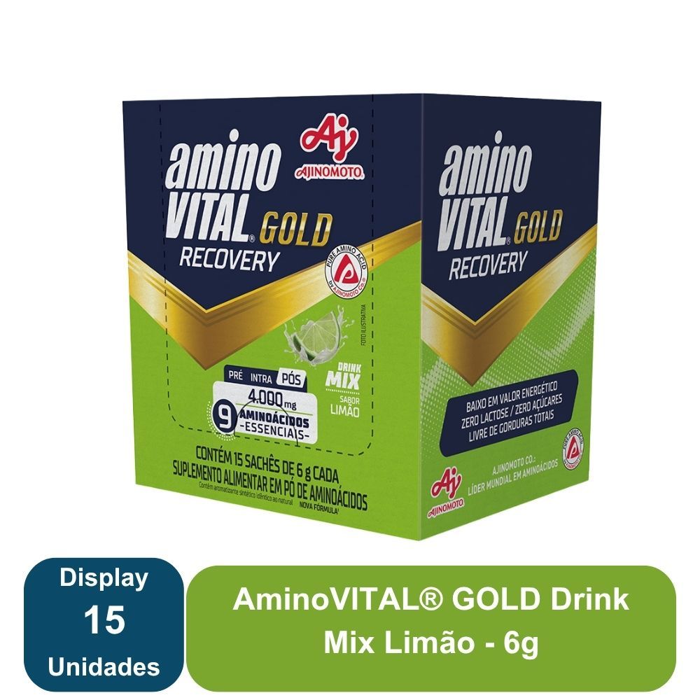 Imagem do produto AMINOVITAL® GOLD DRINK MIX LIMÃO - 15 SACHÊS