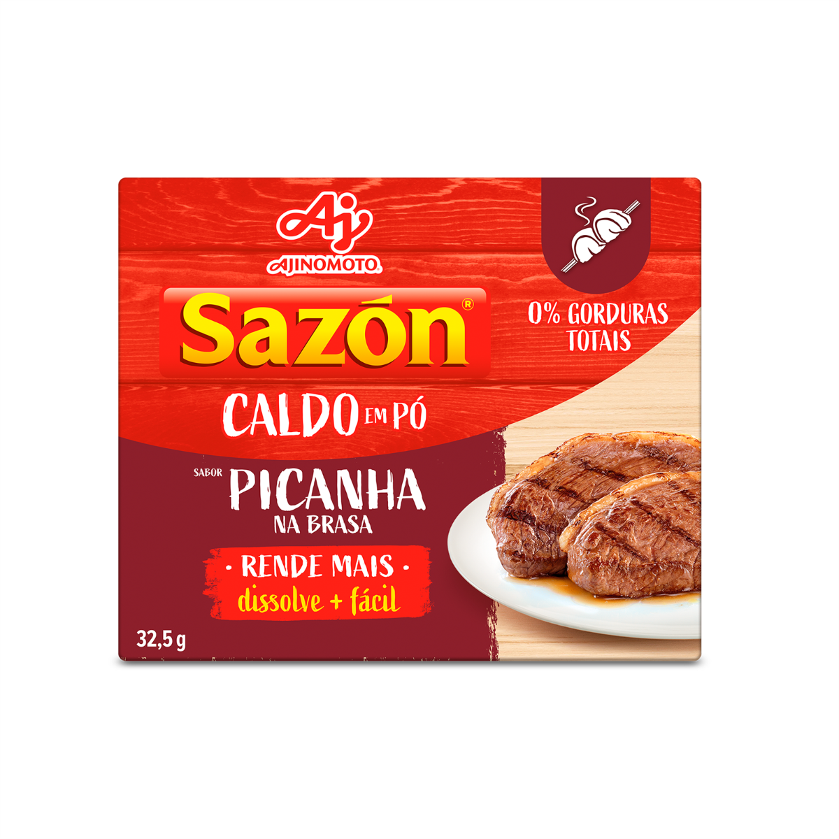 Imagem do produto CALDO EM PÓ SAZÓN® SABOR PICANHA 32,5G