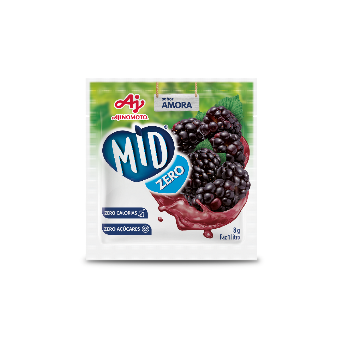 Imagem do produto REFRESCO EM PÓ MID® ZERO SABOR AMORA 8G