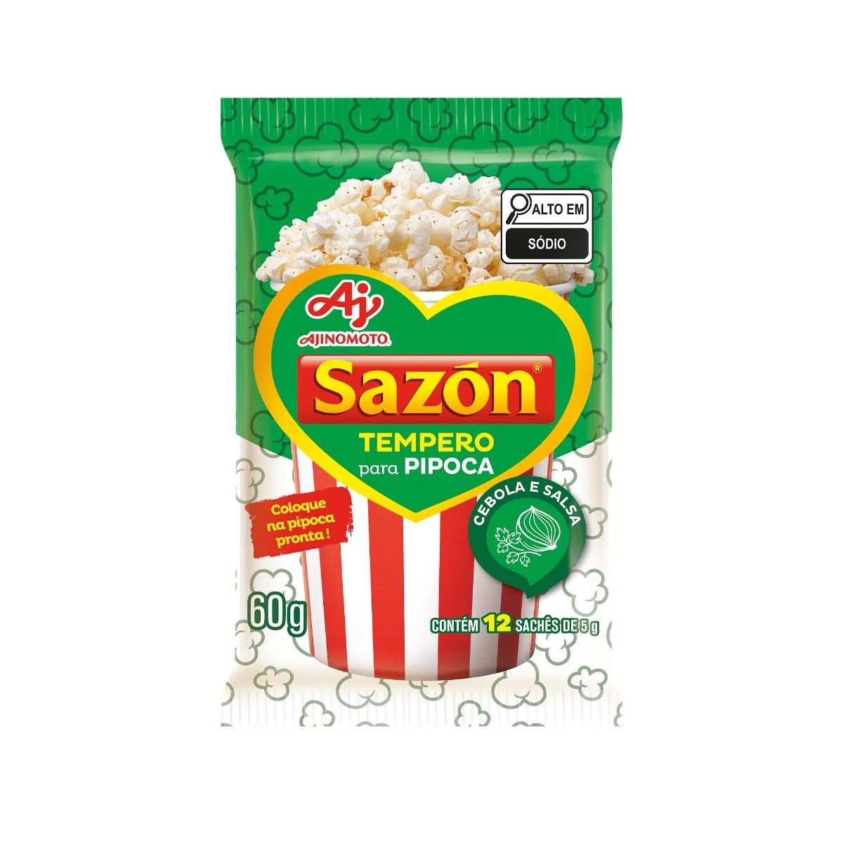 Imagem do produto TEMPERO EM PÓ SAZÓN® PIPOCA SABOR CEBOLA E SALSA 60G