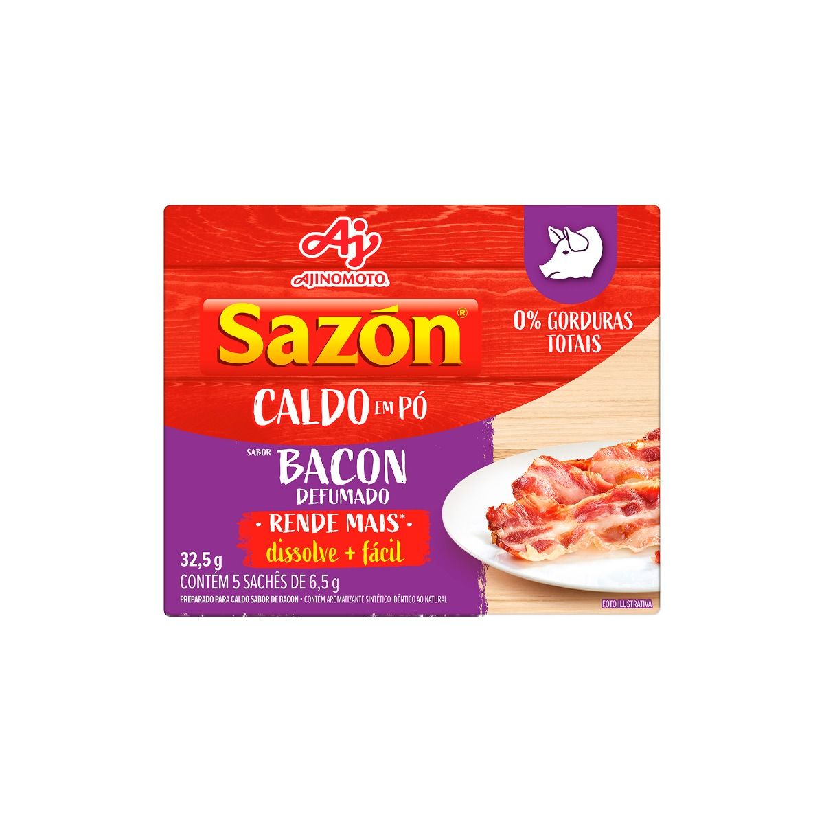 Imagem do produto CALDO EM PÓ SAZÓN® SABOR BACON 32,5G