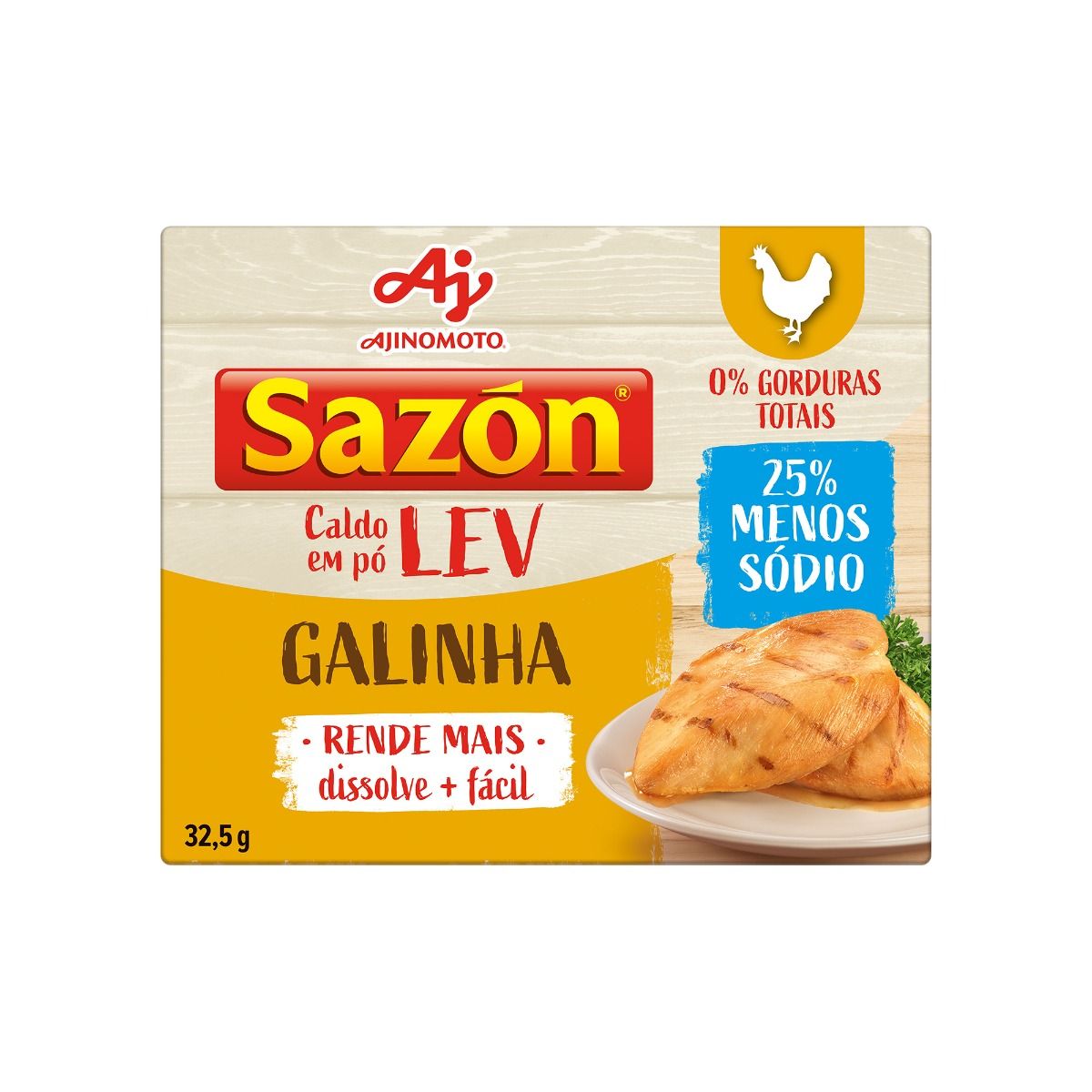 Imagem do produto CALDO EM PÓ SAZÓN® LEV SABOR GALINHA 32,5G
