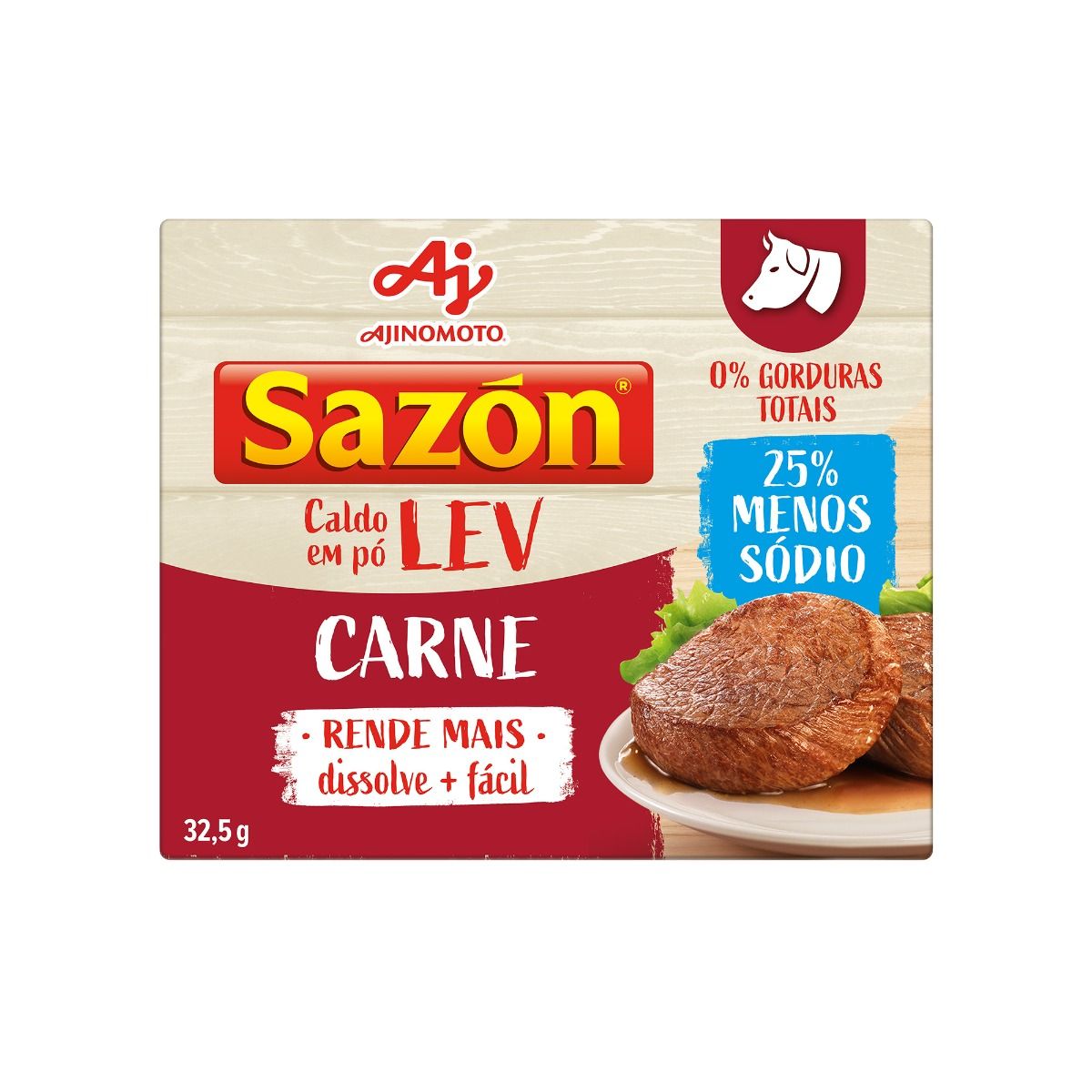 Imagem do produto CALDO EM PÓ SAZÓN® LEV SABOR CARNE 32,5G