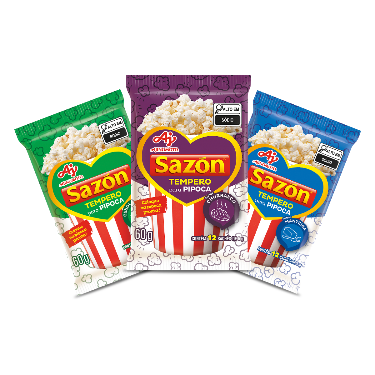 Imagem do produto KIT SAZÓN® PIPOCA – 3 SABORES PARA VOCÊ!