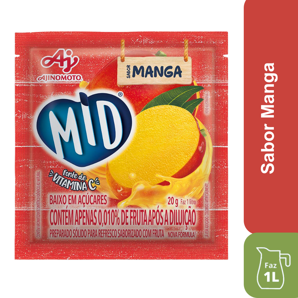 Imagem do produto REFRESCO EM PÓ MID® SABOR MANGA 20G