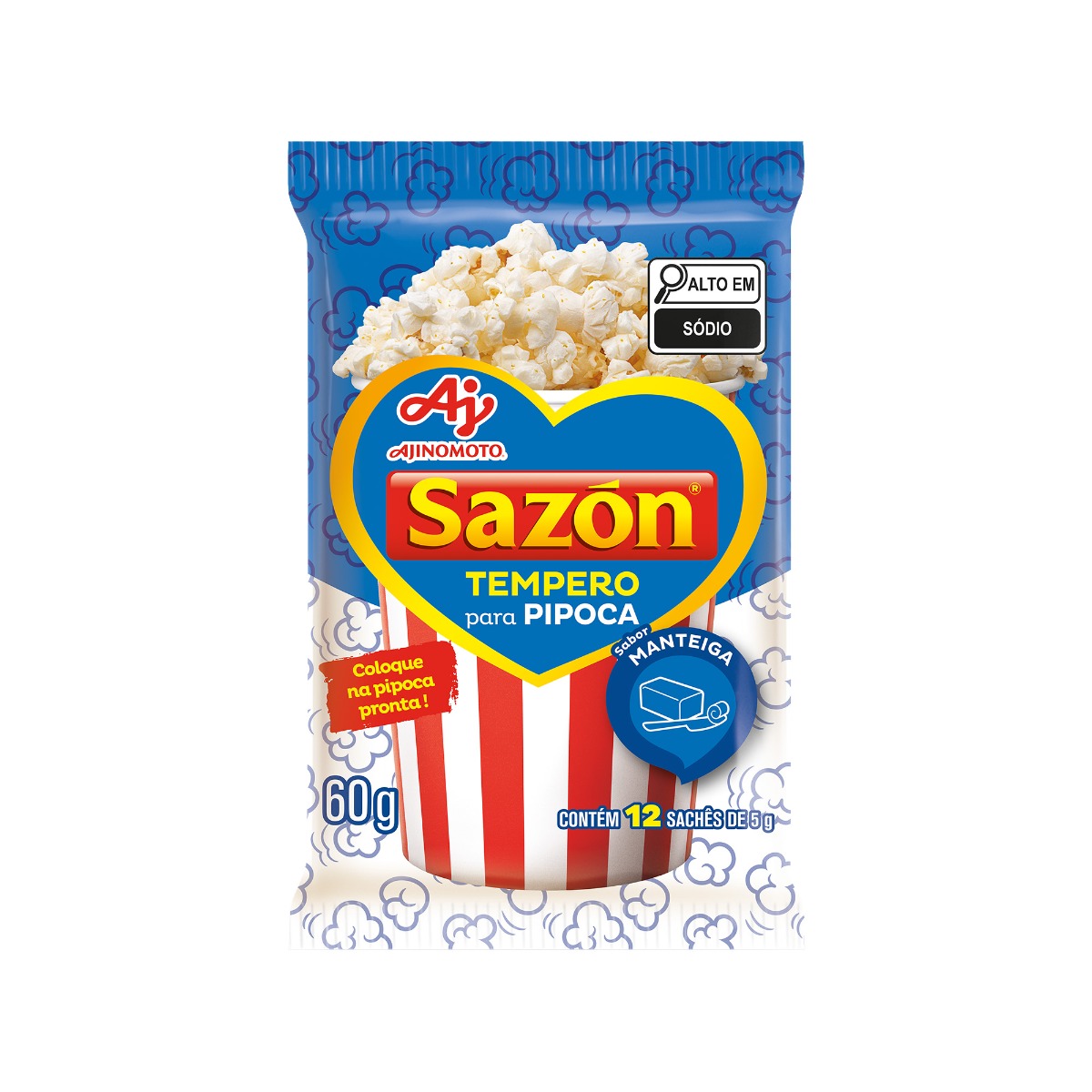 TEMPERO EM PÓ SAZÓN® PIPOCA SABOR MANTEIGA 60G