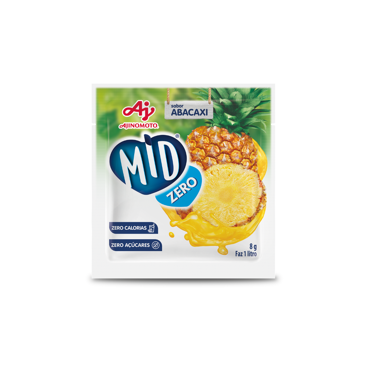 REFRESCO EM PÓ MID® ZERO SABOR ABACAXI 8G | Ajinomoto | Ajinomoto