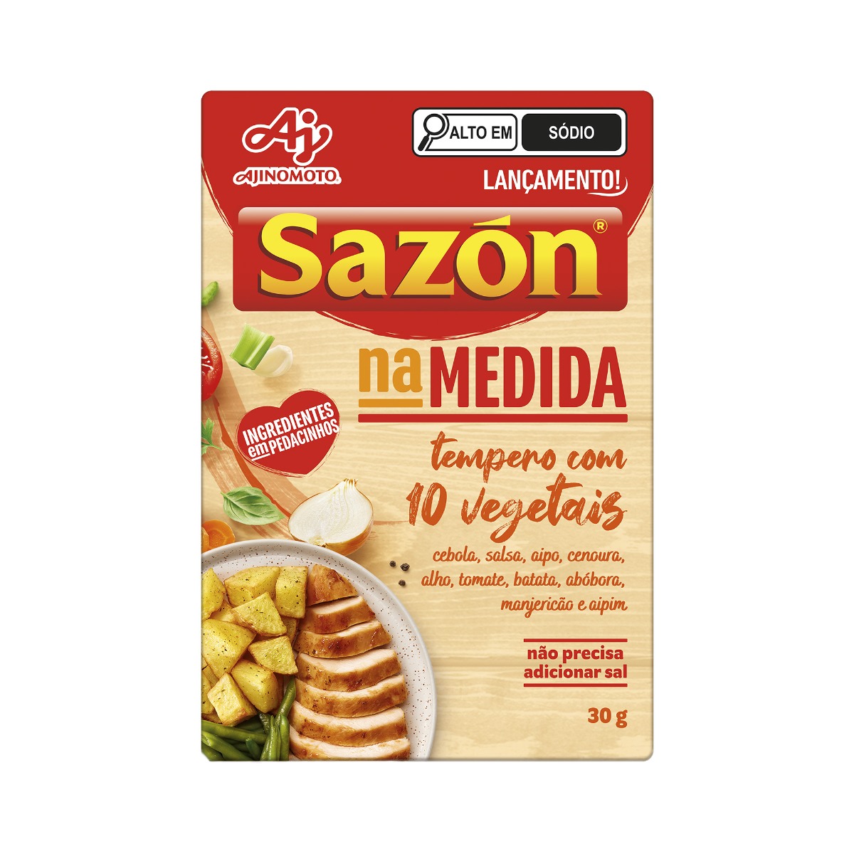TEMPERO SAZÓN® NA MEDIDA COM 10 VEGETAIS 30g