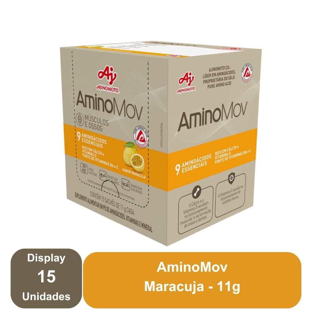 AminoMov Maracujá 11g - 15 sachês
