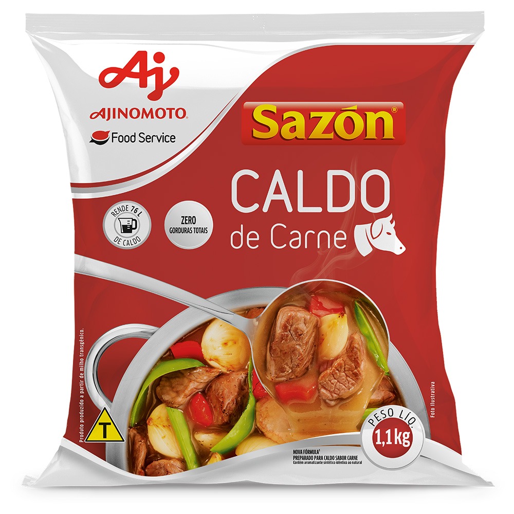 CALDO EM PÓ SAZÓN® SABOR CARNES 1,1KG