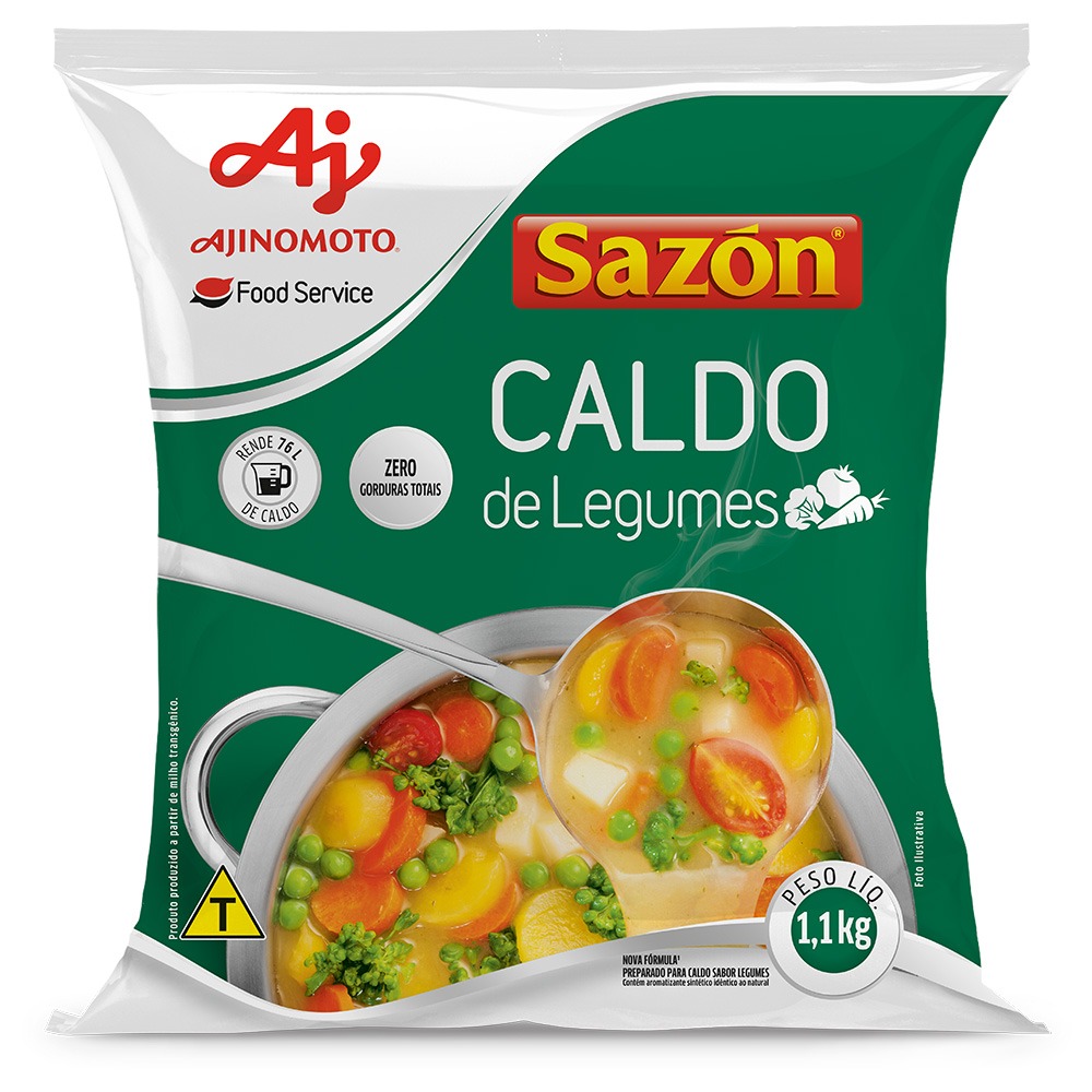 CALDO EM PÓ SAZÓN® SABOR LEGUMES 1,1KG