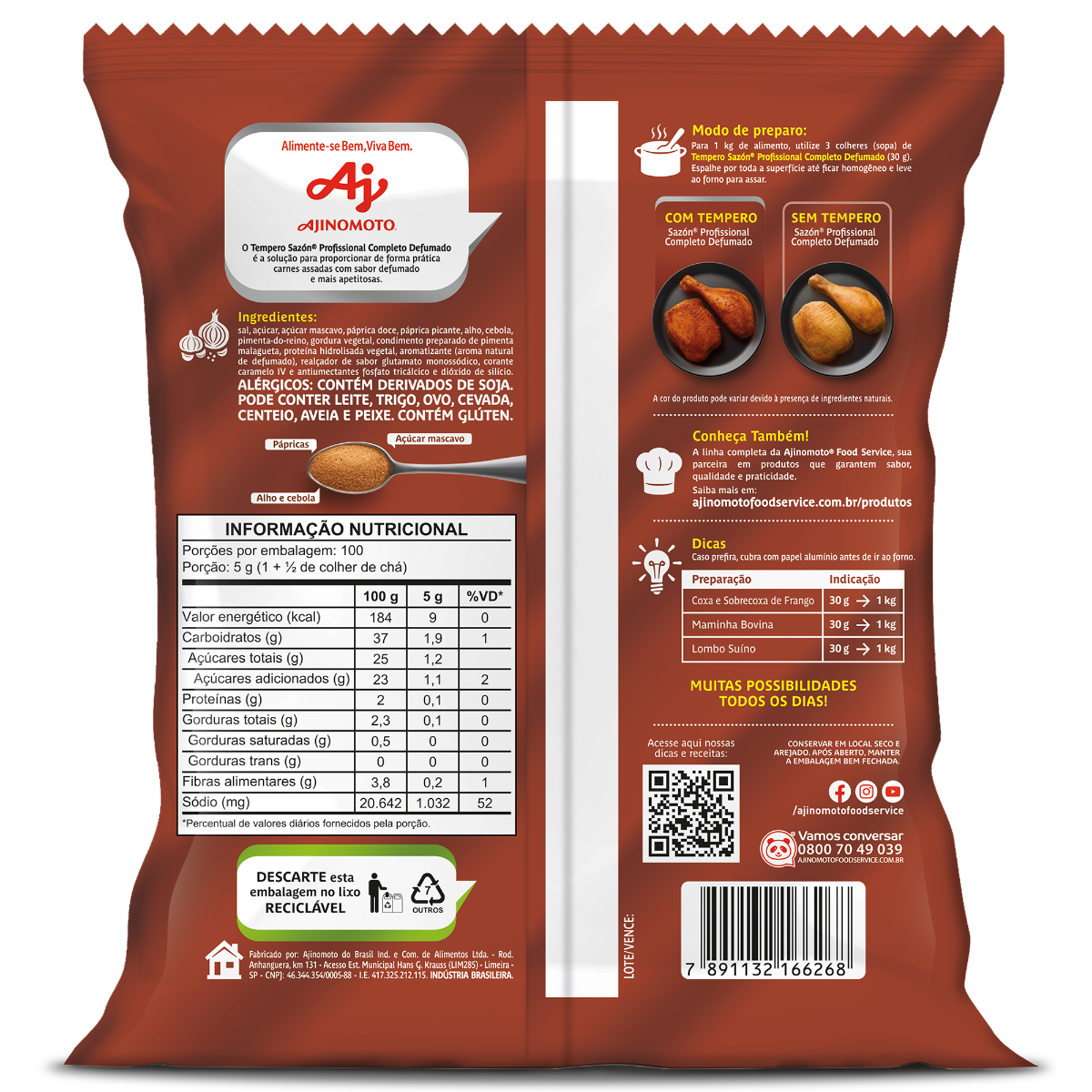 TEMPERO SAZÓN® PROFISSIONAL COMPLETO DEFUMADO 500G