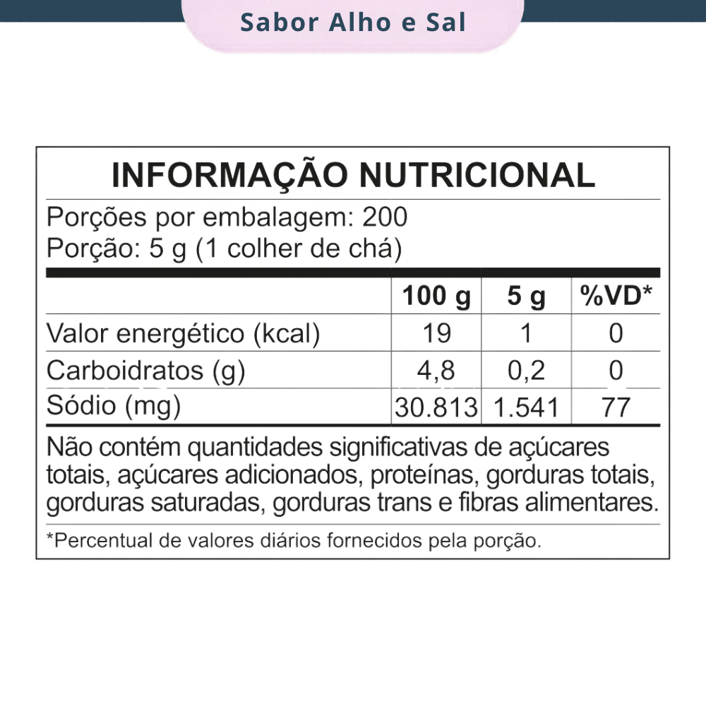 TEMPERO SABOR A MI® ALHO E SAL 1KG