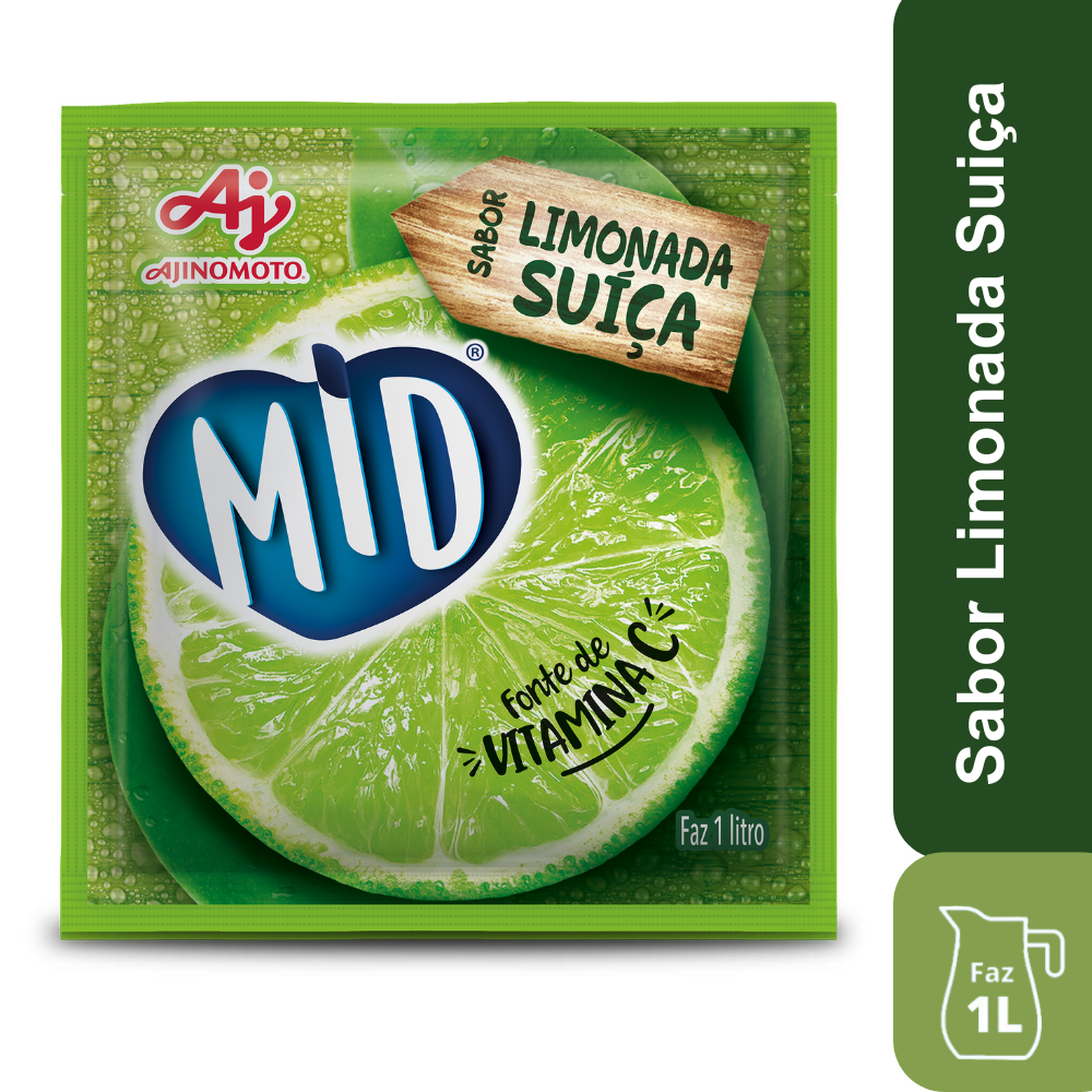 REFRESCO EM PÓ MID® SABOR LIMONADA SUIÇA 20G