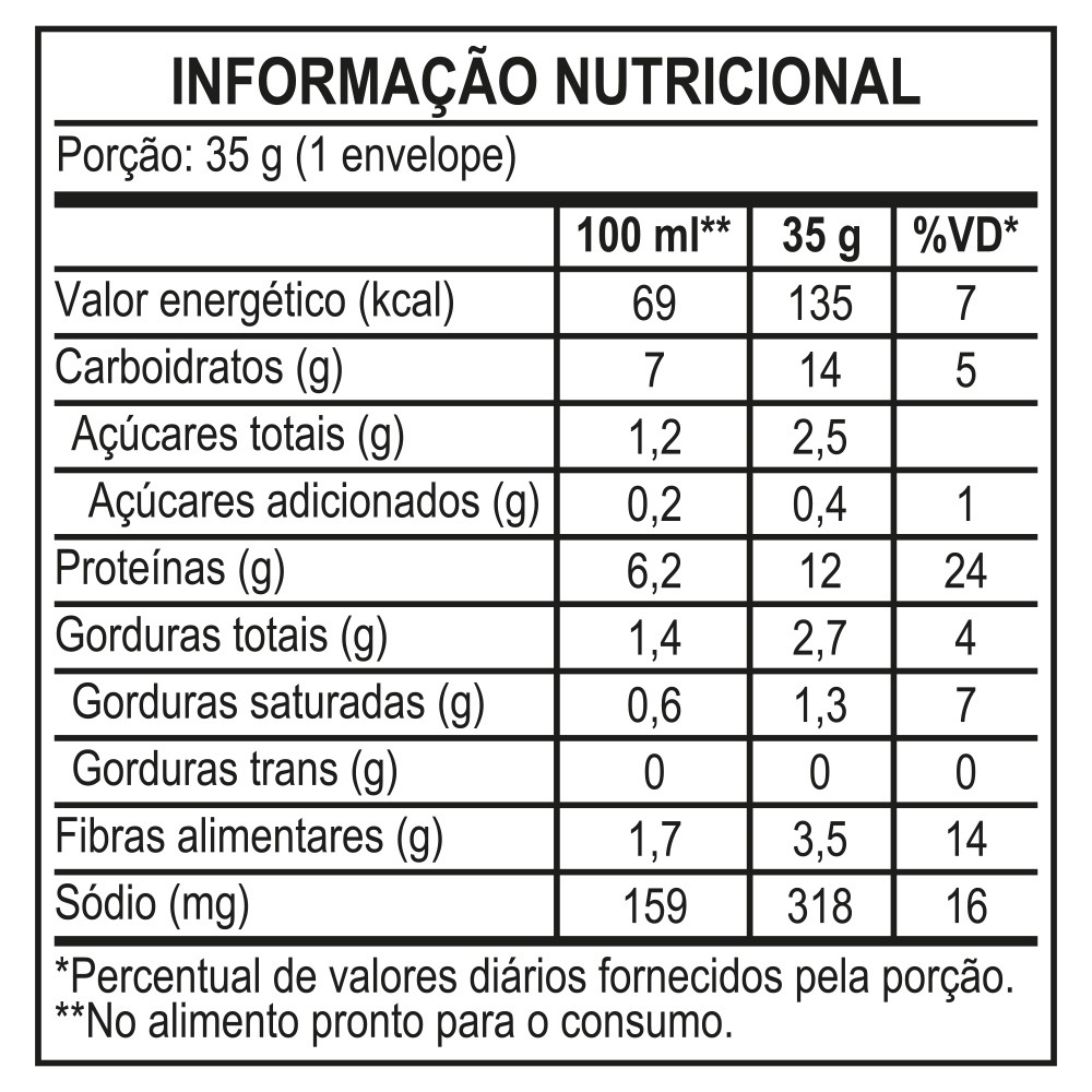 SOPA CREMOSA VONO® PROTEÍNA SABOR MILHO COM FRANGO 35G